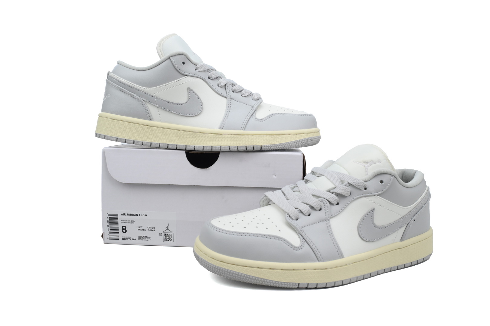 LJR Batch Air Jordan 1 Low "Light Grey/Sail" DC0774-103