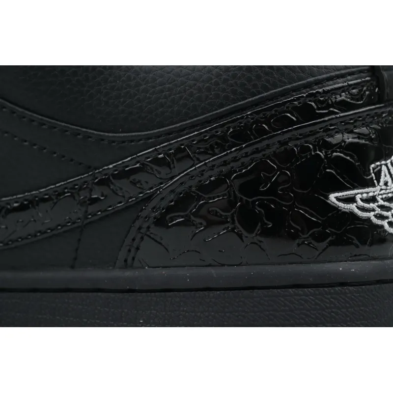 LJR Batch Air Jordan 1 Low SE 'Black Croc' HJ7443-010