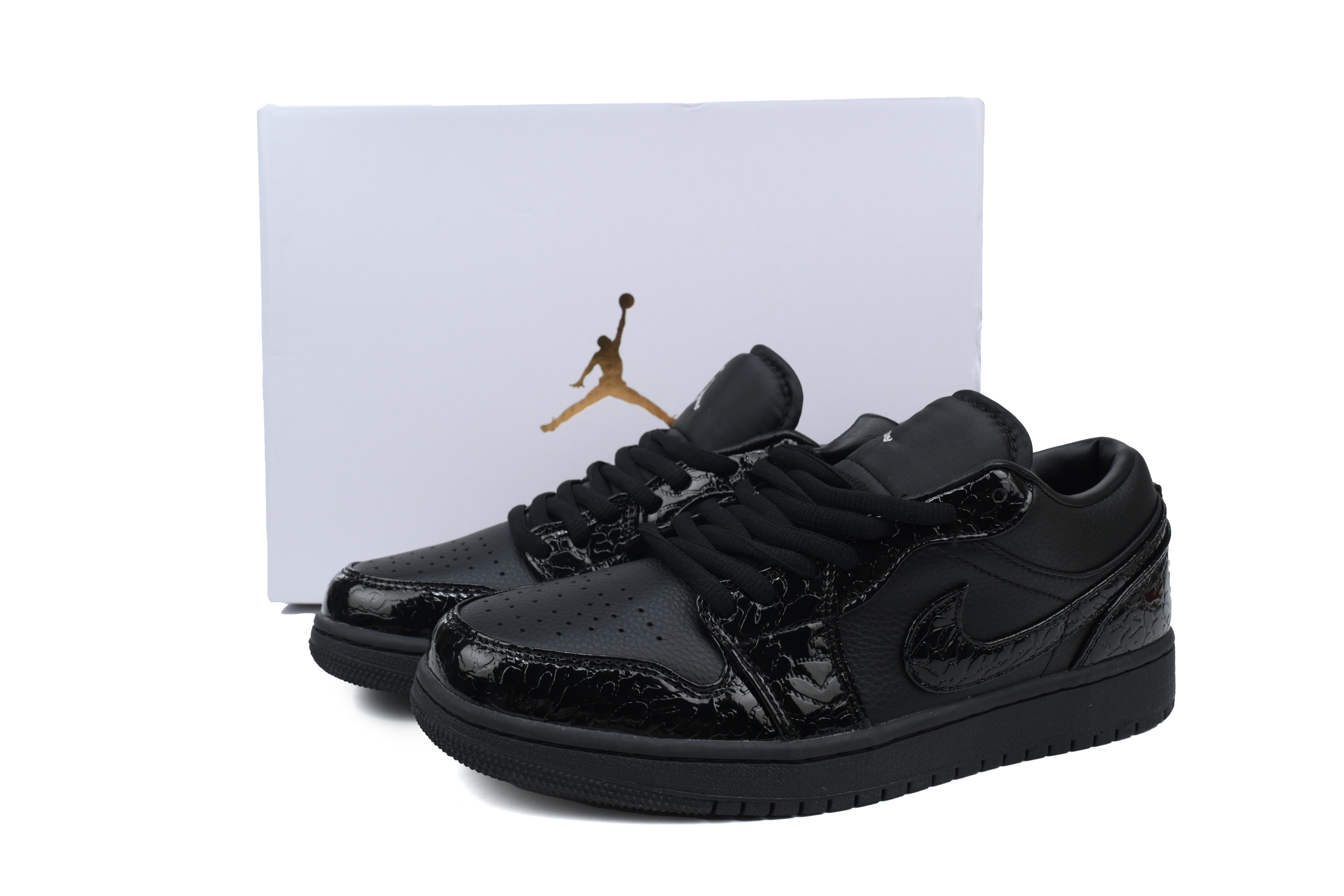 LJR Batch Air Jordan 1 Low SE 'Black Croc' HJ7443-010