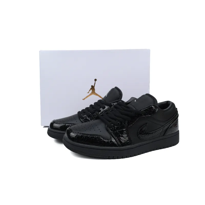 LJR Batch Air Jordan 1 Low SE 'Black Croc' HJ7443-010