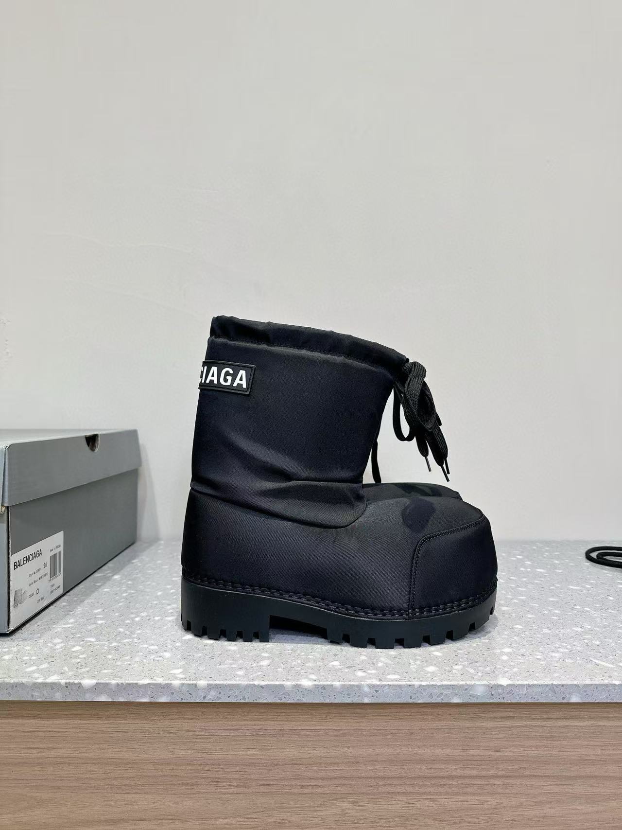 Balenciaga Black Alaska Low Nylon Snow Boot PB 241028