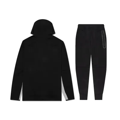 Nike Sportswear Tech Fleece Windrunner Full Zip Hoodie & Joggers Set Black/Dark Grey Heather/White YZ 1005-CU4489 02