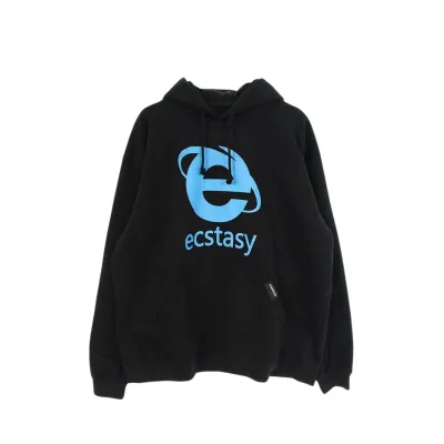 Vetements Men Ecstasy Hoodie In Black YZ241031 01