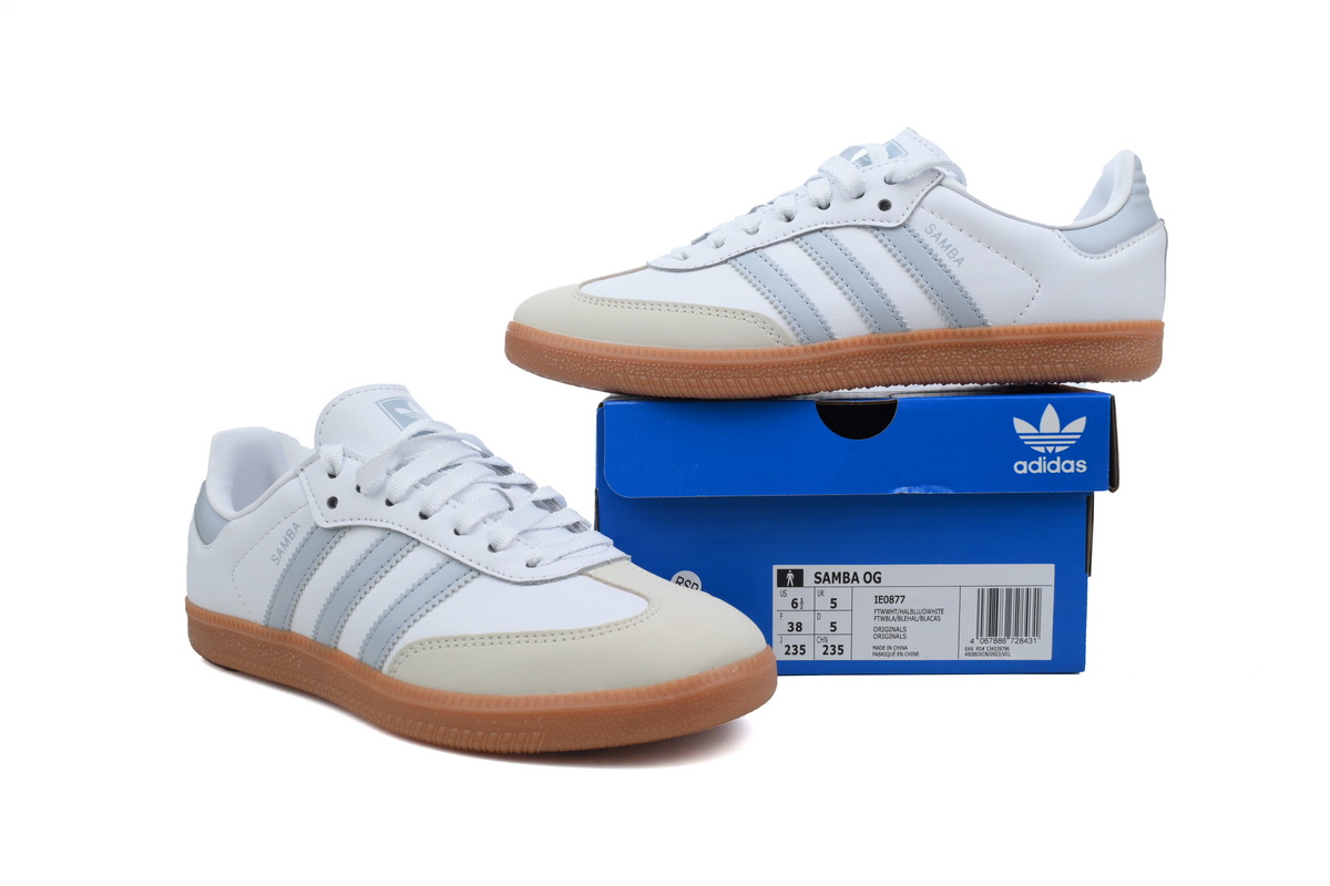 Adidas Samba OG White Halo Blue Gum IE0877