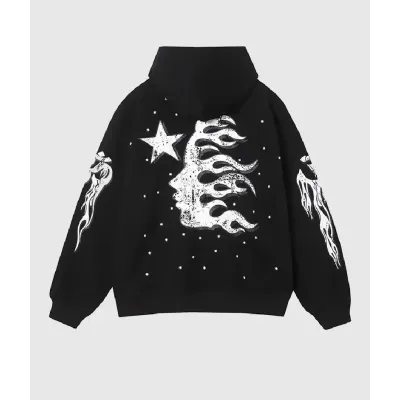 Hellstar Racer Hooded Vintage Black Hoodie 02