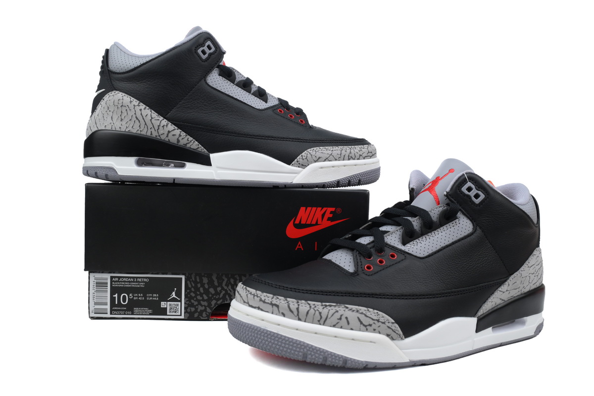 PK God Batch Air Jordan 3 Retro OG 'Black Cement' DN3707-010