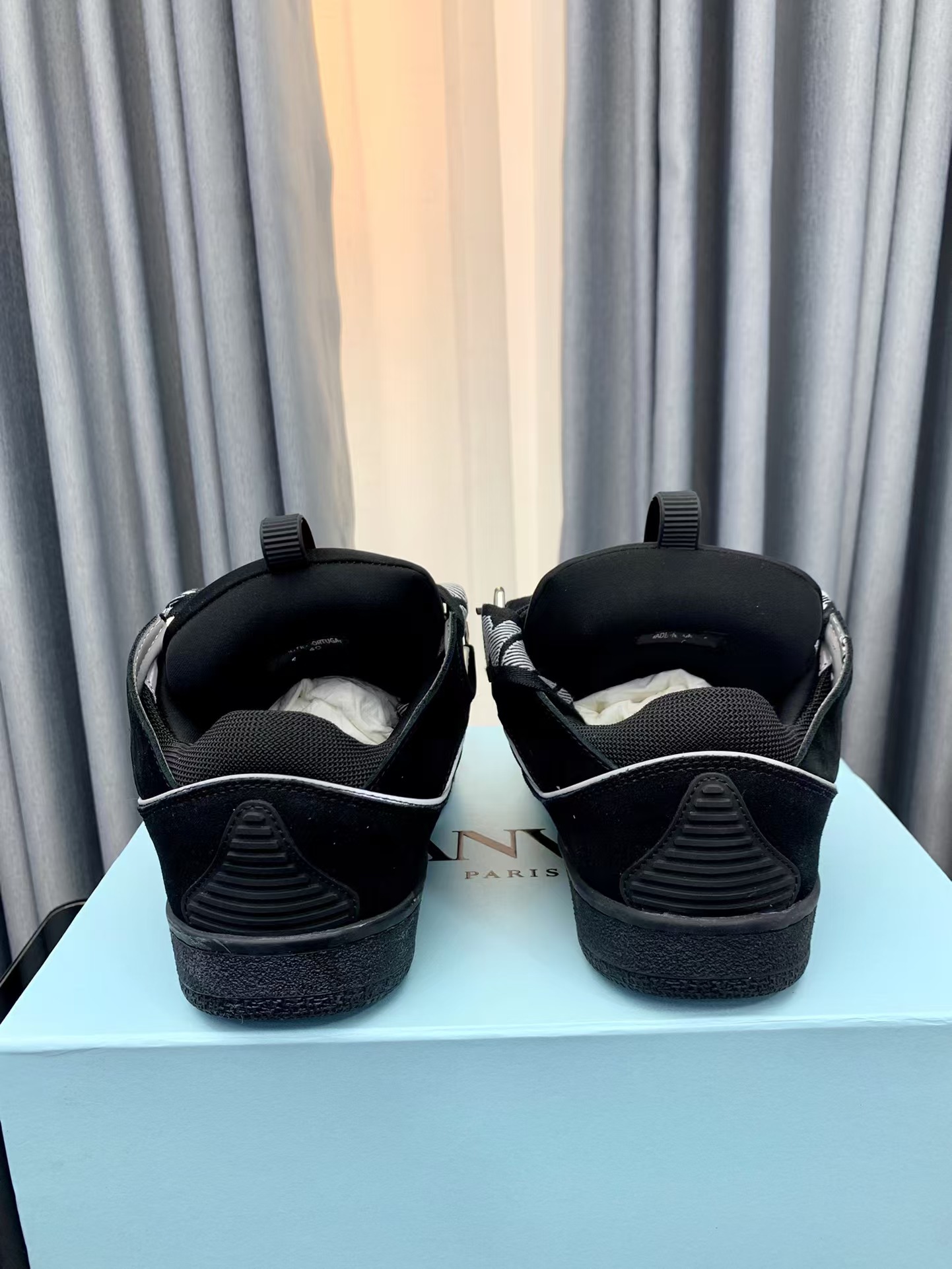 Lanvin Curb Sneaker Black Grey FM-SKRK11-REFL-P2210 PB111901