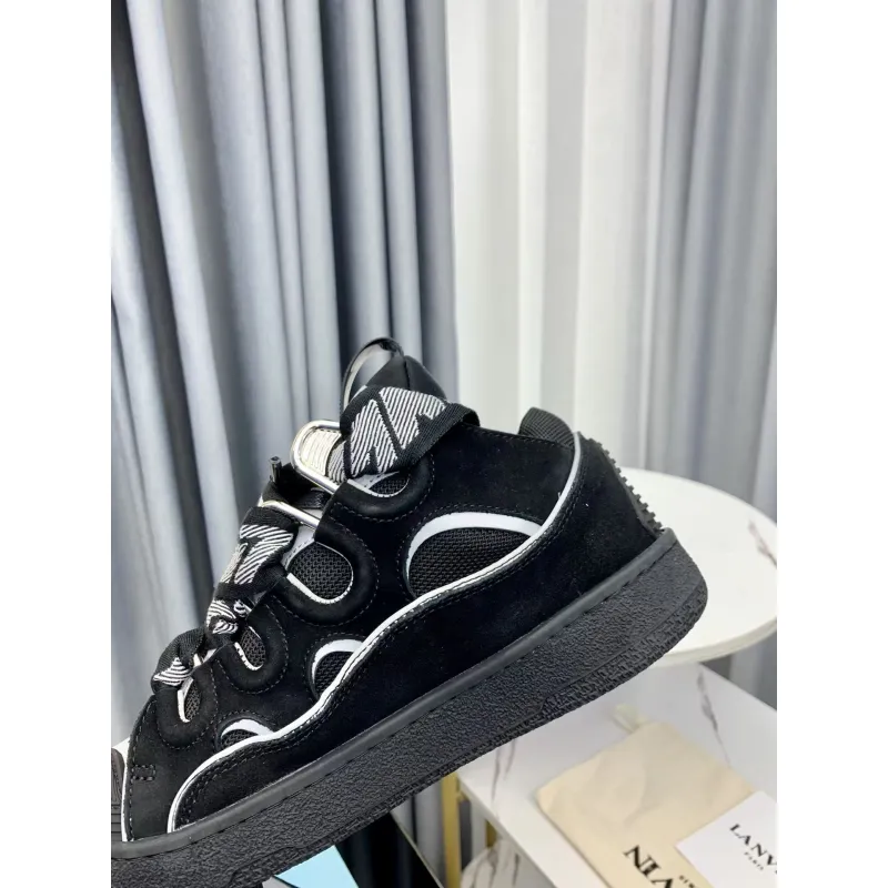 Lanvin Curb Sneaker Black Grey FM-SKRK11-REFL-P2210 PB111901