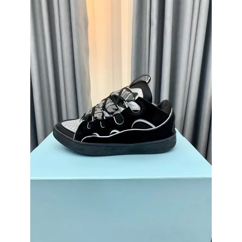 Lanvin Curb Sneaker Black Grey FM-SKRK11-REFL-P2210 PB111901