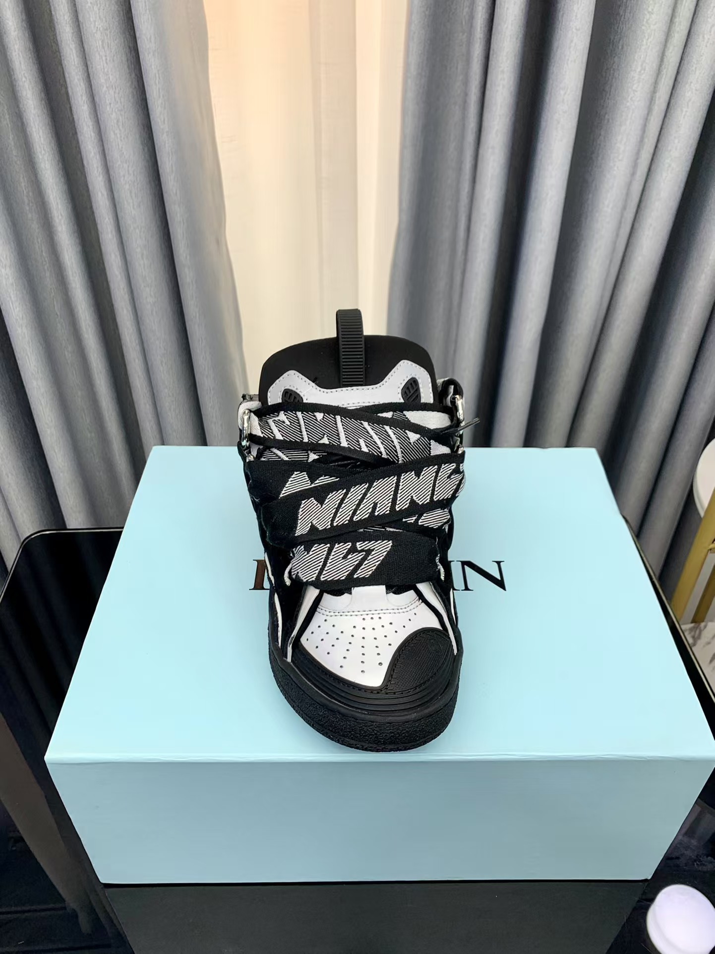 Lanvin Curb Sneaker Black Grey FM-SKRK11-REFL-P2210 PB111901