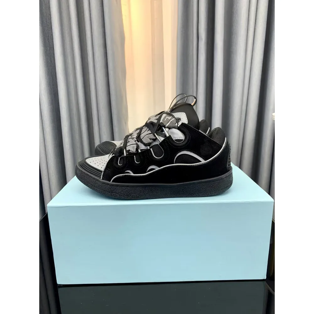 Lanvin Curb Sneaker Black Grey FM-SKRK11-REFL-P2210 PB111901