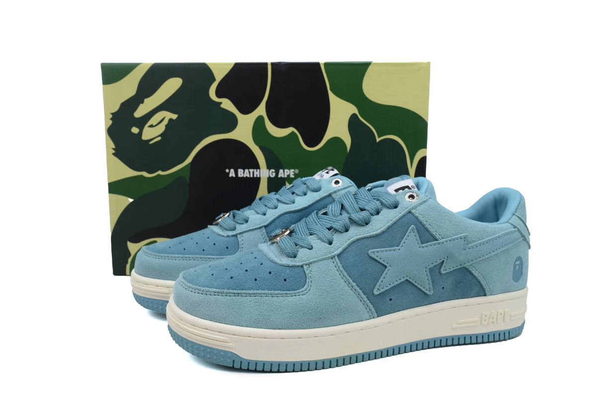 A Bathing Ape Bape Sta Blue Suede 1H70-191-004