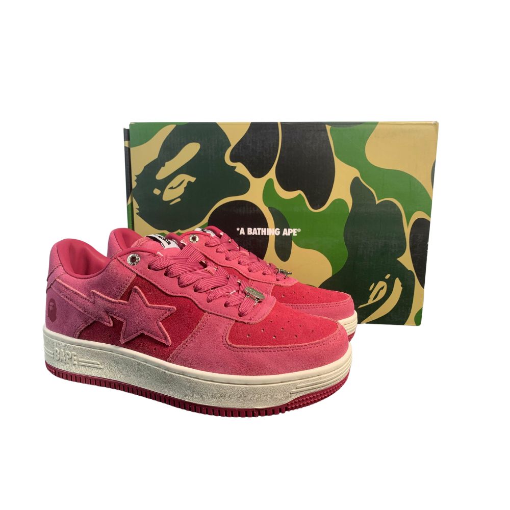 A Bathing Ape Bape Sta Pink Suede 1H70-191-004