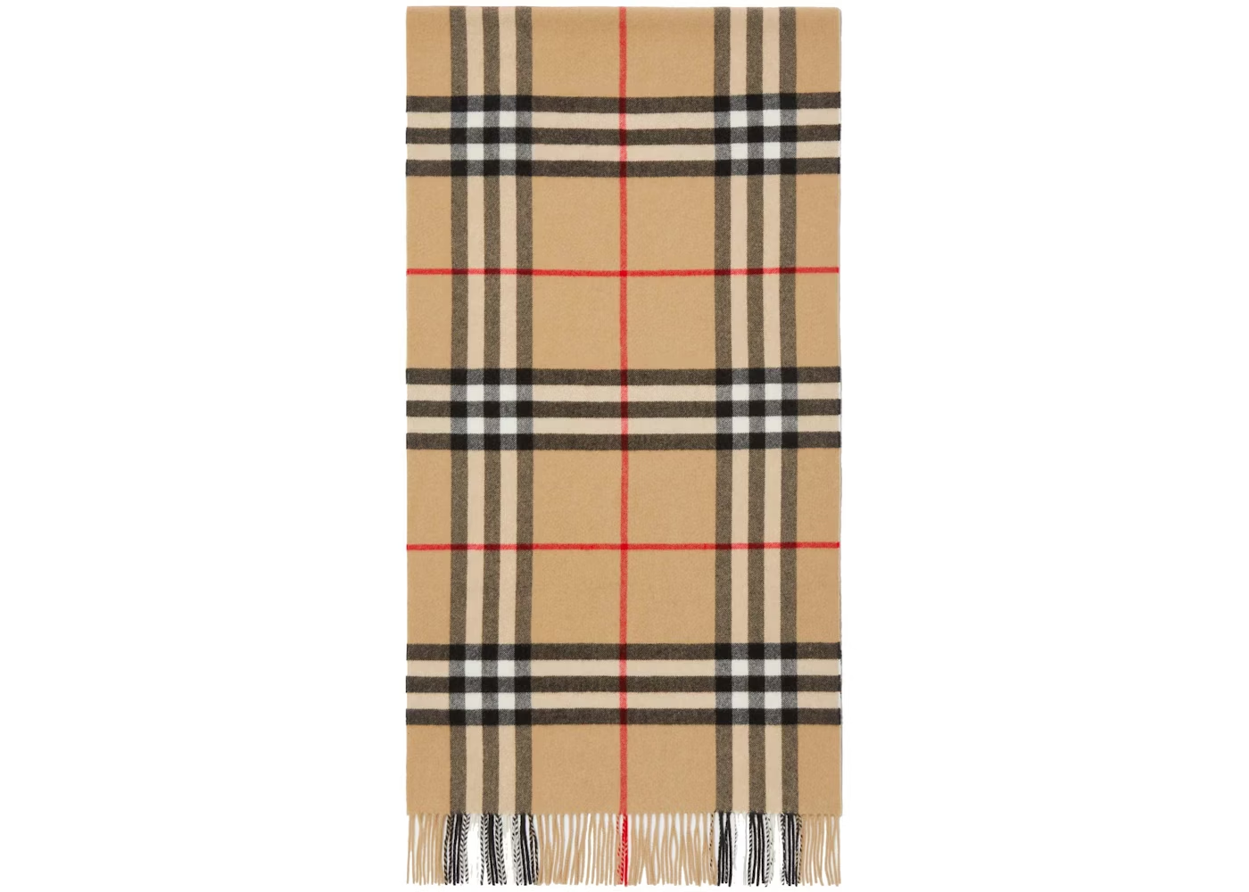 Burberry Check Cashmere Scarf Archive Beige 80767951