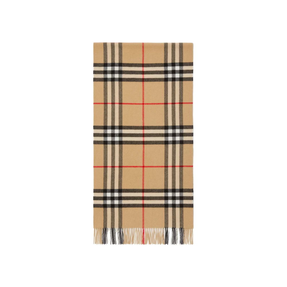 Burberry Check Cashmere Scarf Archive Beige 80767951