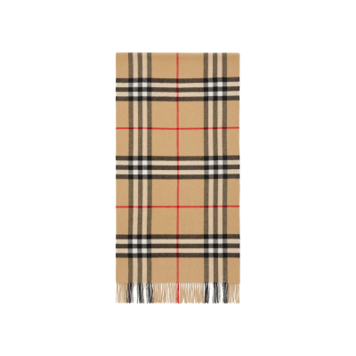 Burberry Check Cashmere Scarf Archive Beige 80767951 01