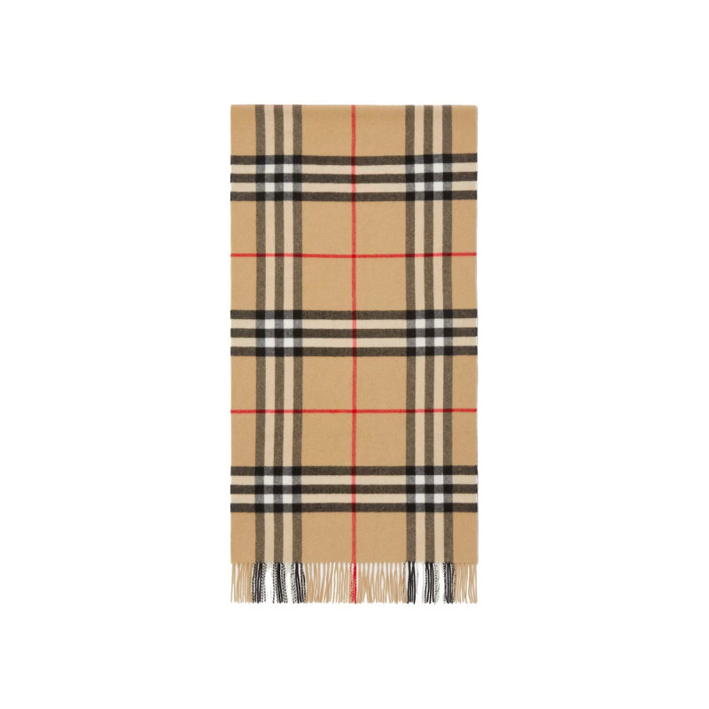 Burberry Check Cashmere Scarf Archive Beige 80767951