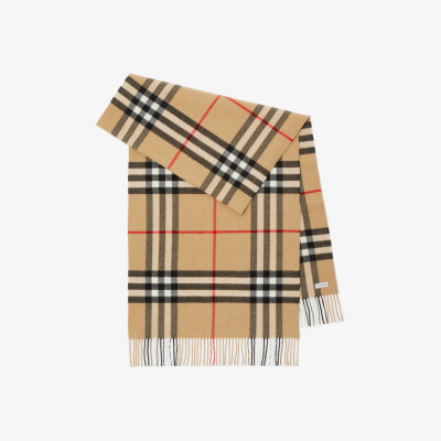 Burberry Check Cashmere Scarf Archive Beige 80767951 02