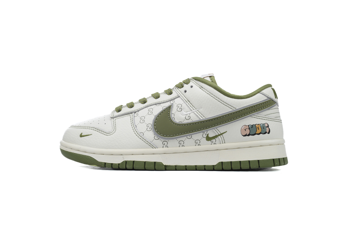 Ljr Batch Nike Dunk Low Gucci Green White Custom KK1888-006