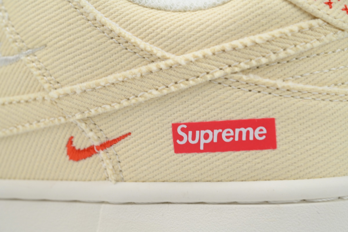 Ljr Batch Nike Dunk Low x  Supreme Beige Custom KK1888-001