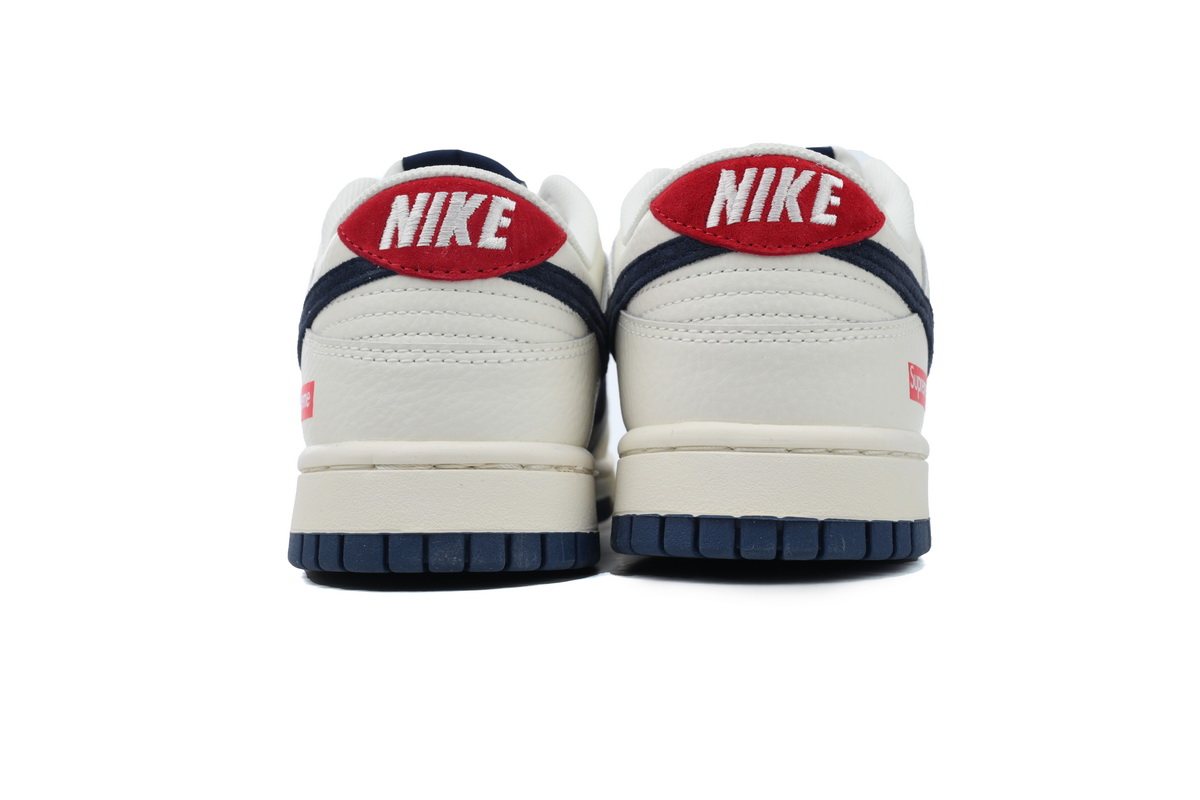 Ljr Batch Nike Dunk Low x  Supreme White Grey Blue Swoosh FC1688-142