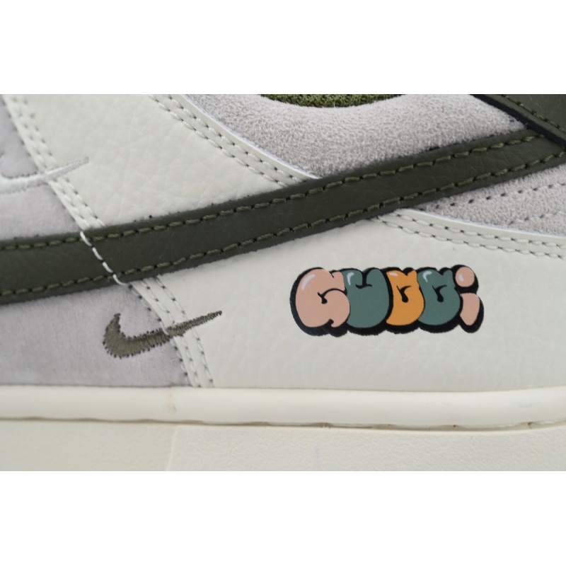 Ljr Batch Nike Dunk Low x Gucci  Off-White Grass Green Custom KK1888-002