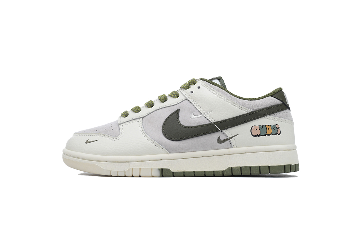 Ljr Batch Nike Dunk Low x Gucci  Off-White Grass Green Custom KK1888-002