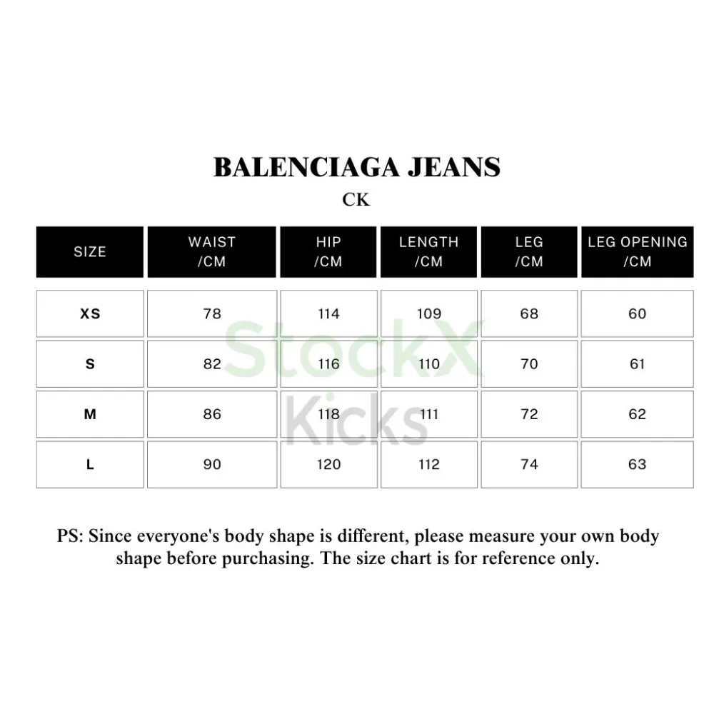 BALENCIAGA Cut-up Baggy Jeans Pants Blac/Blue 805094TRW918700
