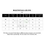 BALENCIAGA Cut-up Baggy Jeans Pants Blac/Blue 805094TRW918700