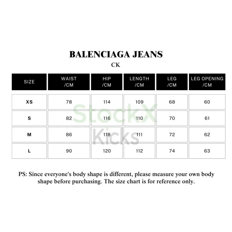 BALENCIAGA Cut-up Baggy Jeans Pants Blac/Blue 805094TRW918700