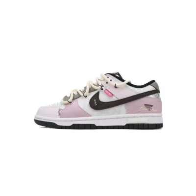 LJR Batch Nike Dunk Low Heart Rose Unisex Custom CW1590-100 01