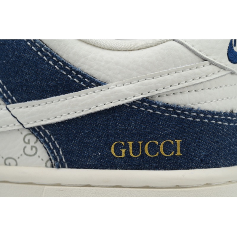 LJR Batch Nike Dunk Low x  Gucci White Denim Blue FC1688-141