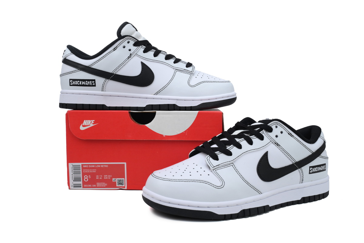 LJR Batch Nike Dunk Low x Shockwaves Line Panda DD1391-100 