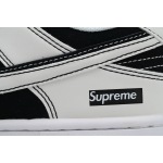 LJR Batch Nike Dunk Low x Supreme Black And White Double Hook Custom FC1688-144