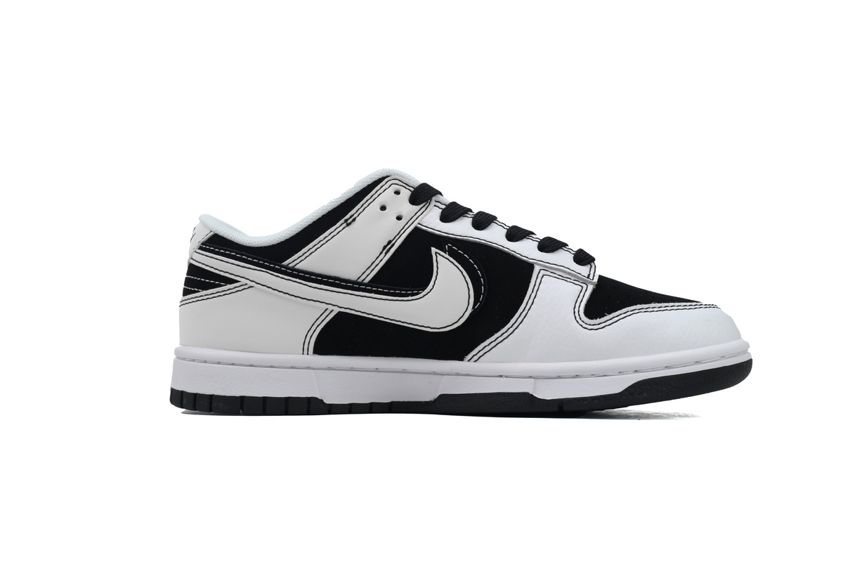 LJR Batch Nike Dunk Low x Supreme Black And White Double Hook Custom FC1688-144
