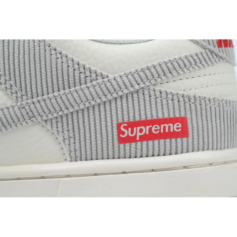 LJR Batch Nike Dunk Low x Supreme White Corduroy Hook FC1688-143