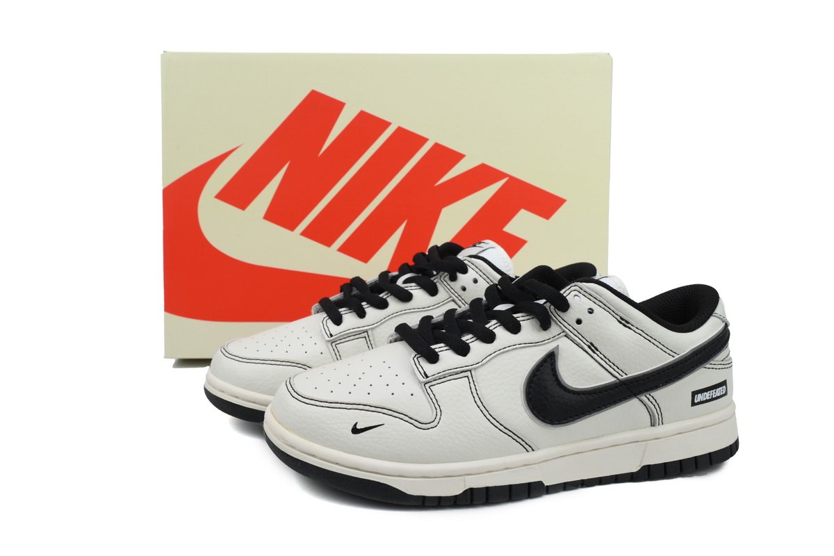 LJR Batch Nike Dunk Low x Undefeated Black White Custom FC1688-139