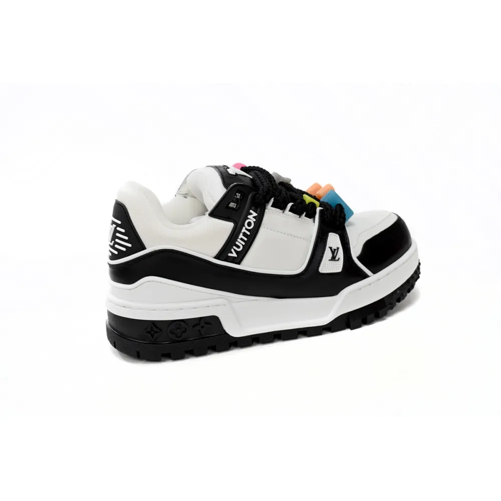 Louis Vuitton LV Trainer Maxi Sneaker Button Black 1AB8SD