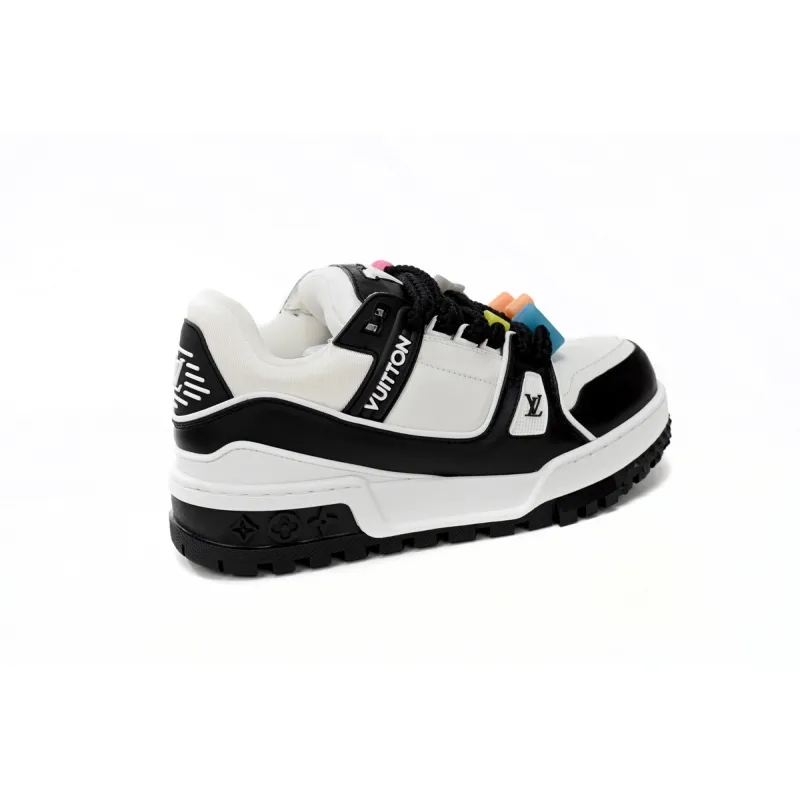 Louis Vuitton LV Trainer Maxi Sneaker Button Black 1AB8SD