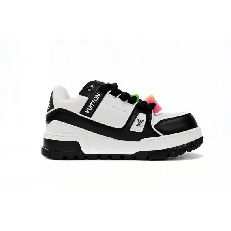 Louis Vuitton LV Trainer Maxi Sneaker Button Black 1AB8SD