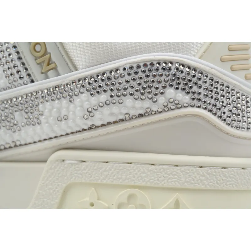 Louis Vuitton LV Trainer Maxi Sneaker White Khaki Diamond CK24112202