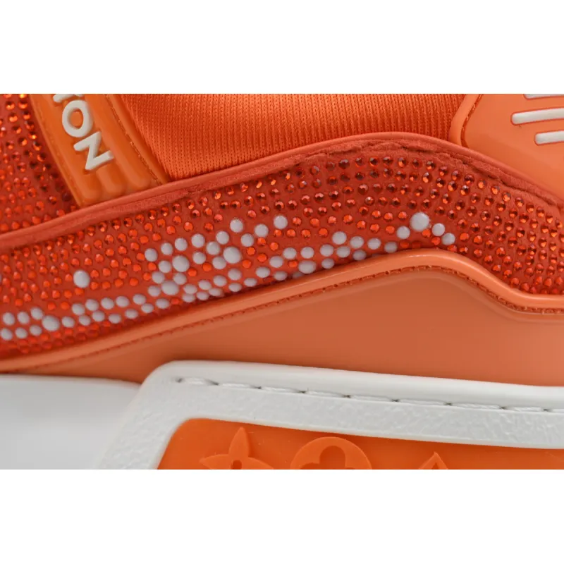 Louis Vuitton LV Trainer Maxi Sneaker White Orange Diamond CK24112201