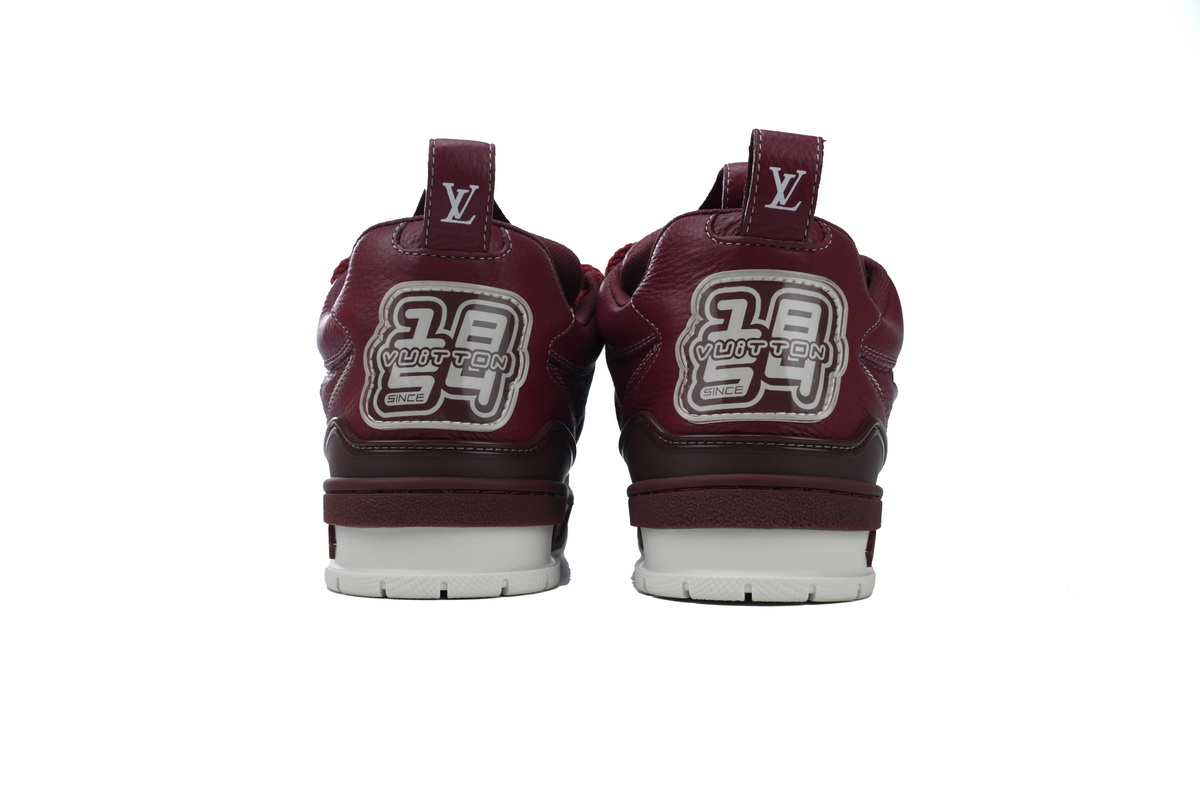 Louis Vuitton Skate Sneaker Wine Red Leather CK24060304