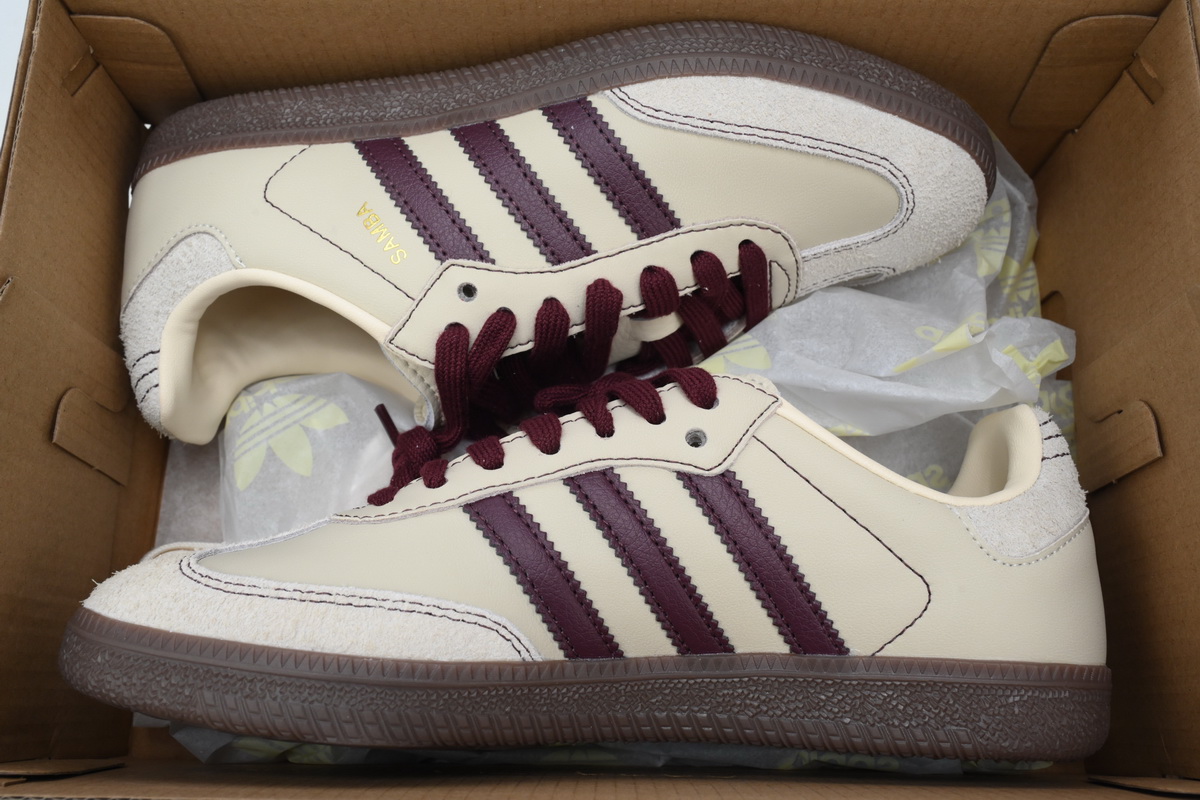 Adidas Samba OG Wonder White Maroon IG1987