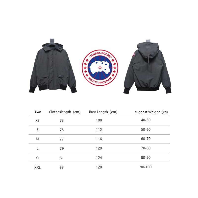 Canada Goose Chilliwack Hooded Bomber Jacket Grey