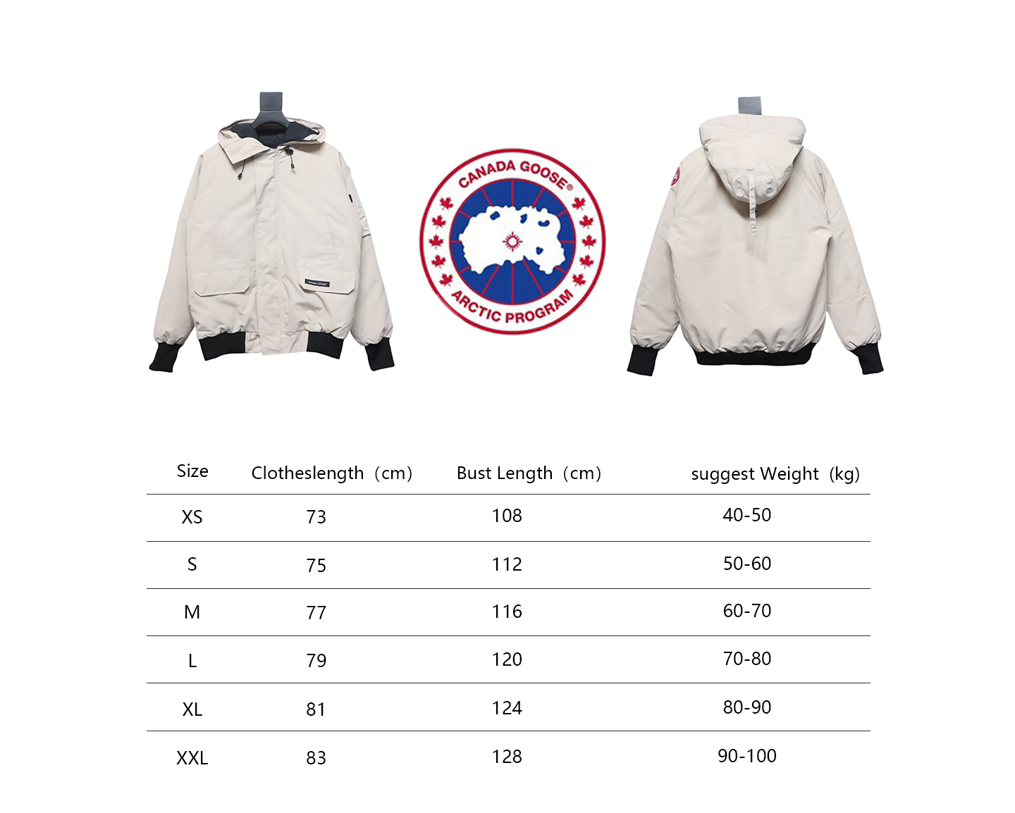Canada Goose Chilliwack Hooded Bomber Jacket White