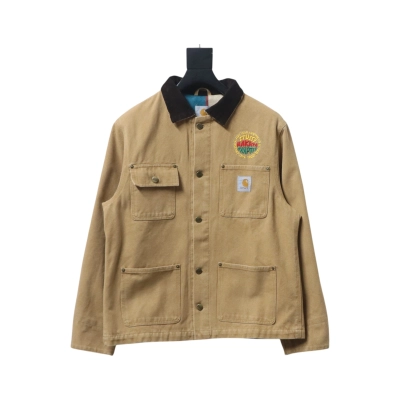 CARHART Michigan x STUSSY Jacket Brown 01