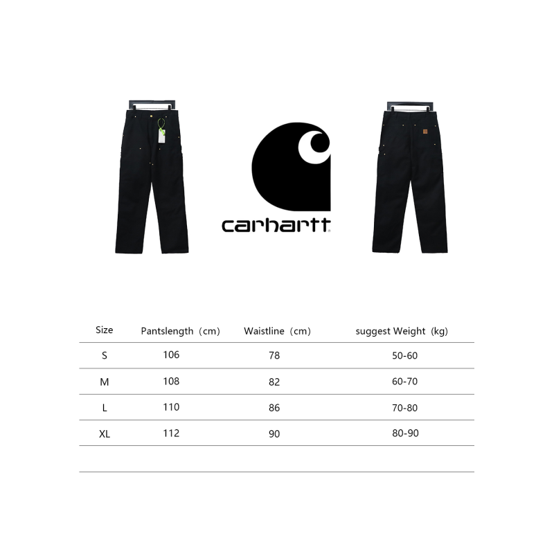 Carhartt washed distressed knee-length canvas overalls lumberjack pants black