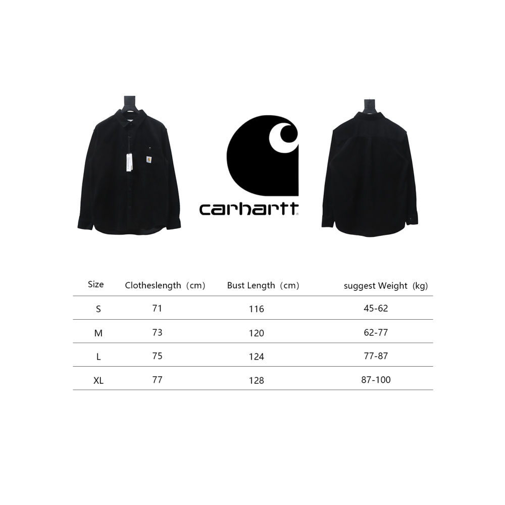 Carhartt WIP L/S Flint Regular Fit Men's Shirt Black