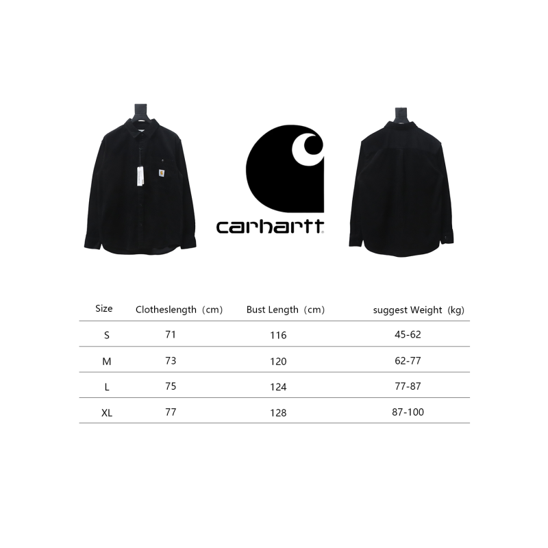 Carhartt WIP L/S Flint Regular Fit Men's Shirt Black